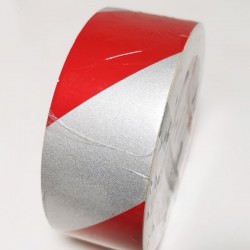 Rdeče bel odsevni trak 100mm Rdeče bel odsevni trak 100mm
