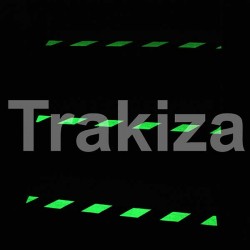 Protizdrsni trakovi svetleči/črni 18,3m