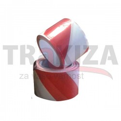 Opozorilni nelepljivi trakovi 70mm x 100m rdeče-beli Opozorilni nelepljivi trakovi 70mm x 100m rdeče-beli